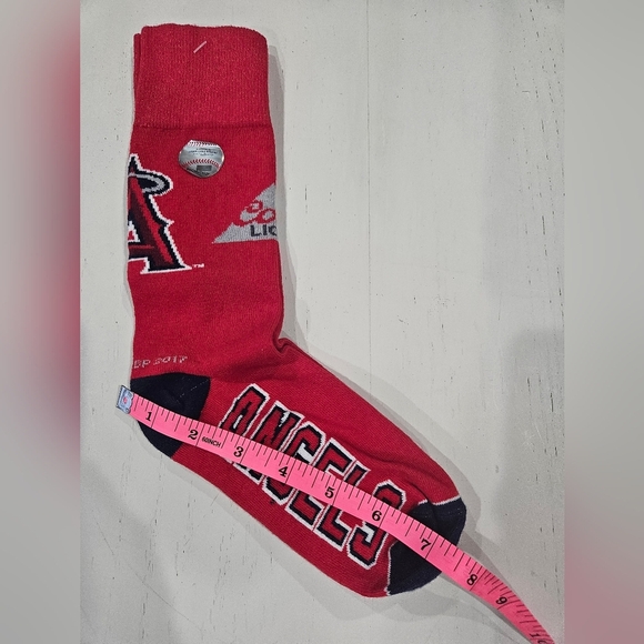 Red and Black Athletic Socks with Branding - Picture 4 of 4
